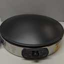16 Inch Crepe Maker, 1600W Electric Saj Bread Maker, Tortilla Maker | Convex Dome Griddle, 200F-460F Adjustable, Non-Stick, Stainless Steel Commercial Grade, Flatbread Maker, Electric Saj Maker