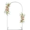Aerdce 3.3x6.6ft Arched Backdrop Stand,Metal Arch Backdrop Stand for Wedding Ceremony Baby Shower Birthday Party Garden Floral Balloon Arch Decoration