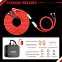 Heavy Duty Booster Jumper Cables, 25 Feet 1000A 1 Gauge Automotive Booster Cables with Quick Connect Plug Jumper Cables Kit for Car, SUV, Trucks, RV up to 8-Liter Gasoline