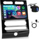 2+64G Android Car Stereo for Ford Expedition 2007-2014 (Auto A/C) - 9 Inch Touchscreen Radio with Wireless Carplay, Android Auto, WiFi, GPS Navigation, Equalizer, SWC, Mirror Link + AHD Backup Camera