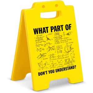 2 x Funny Math Teacher Gifts for Women Men, Math What Part of Don't You Understand Desk Sign School Office Decor