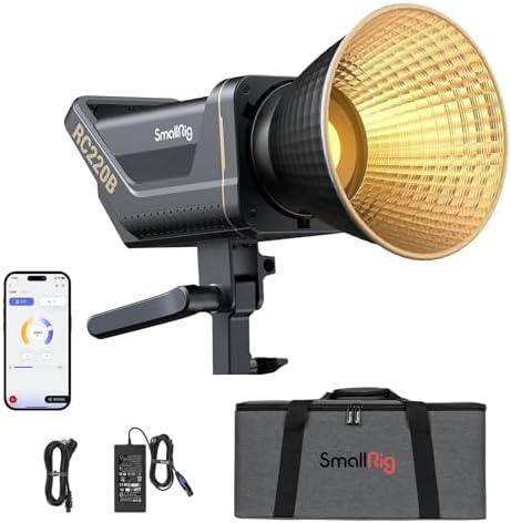 SmallRig RC 220B 220W Bi-Color LED Video Light 2700K-6500K 84500 Lux@3.3ft Continuous Lighting CRI 95+ TLCI 96+ w/Bowens Mount, Manual and App Control Remotely Professional Studio Spotlight