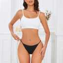 Cotton G-String Thongs for Women Underwear Breathable Stretch Low Rise Panties T-back Sexy Ladies 8 Pack (S)