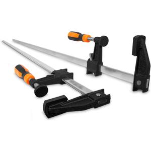 WEN 10236F2 Quick-Adjust 36-Inch Steel Bar Clamps with 2.5-Inch Throat and Micro-Adjustment Handle, Two Pack , Multicolor WEN 10236F2 Quick-Adjust 36-Inch Steel Bar Clamps with 2.5-Inch Throat and Micro-Adjustment Handle, Two Pack , Multicolor