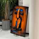 iLuane Display Wallboard for LEGO 42141 Technic McLaren 2022 Replica Model Car Building Sets, Adult Collectibles Wall Mount, Room or Office Decor for Men & Women, Gradient Color (No Car Included)