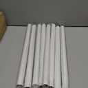 White Curtain Rods for Windows 66 to 120 Inch(5.5-10 Feet), Heavy Duty 1'' Diameter Adjustable Window Drapery Rod, Modern and Simple Decorative End Cap Finish,Matte White(36''-120'')