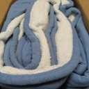 Warm Storm Electric Blanket Twin Heated Blanket Sherpa&Polar Fleece 10 Heating Levels 12 Hours Auto Off Machine Washable Blue 62"x 84"