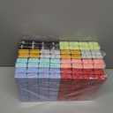 Tondiamo 64 Pcs Necklace Gift Box Bulk with Bow Cotton Filled Cardboard Jewelry Boxes for Watch Bracelet Box Gift Cases for Christmas Anniversary Birthday Jewelry Display, 1.6 x 7.9 x 0.9 in