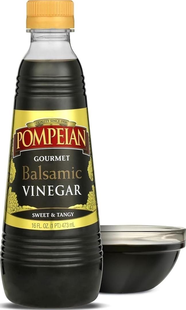 6 x Pompeian Gourmet Balsamic Vinegar - 16 fl oz | Vinegar for Cooking - Sweet and Tangy Flavor for Salad Dressings, Marinades, and Sauces (EXP 06/01/28)