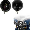 PSLER 4.5 Inch Fog Light Housing Bucket Bracket Motorcycle Passing Light Housing Bucket Bracket Mount fit for Tousing Electra Glide Black