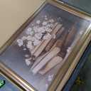 Gold Framed Wall Art Vintage Canvas Wall Art Moody Books and Flowers Dark Academia Decor Artwork Prints Picture for Living Room Bedroom Farmhouse Bathroom Office Decor, 16x24