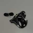 GAMUDA Small Dog Harness Collar and Leash Set, Step in No Chock No Pull Linen Fabric Soft Mesh Dog Vest Harnesses Reflective for Dogs Puppy Cats Kitten Rabbit (Black, XXS)