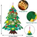 LIYROIUB DIY Felt Christmas Tree for Kids Toddlers with 32 pcs Detachable Ornaments Door Wall Hanging Xmas Gifts New Year Christmas Decorations