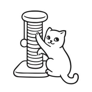 Cat Scratching Post, 23" Tall Cat Scratcher Post