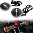 Rear LED Turn Signal light Bar for Road King 99-23, Smoked Turn Signal light with Chrome Housing for Harley Road King Electra Glide Heritage Softail Classic Ultra Limited COV 1999-2023