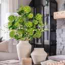 DILATATA Faux Hydrangea Flowers 31" Green Artificial Hydrangea Spray with 5 Flower Heads, 3 Per Bag.Faux Hydrangeas Plastic Flowers Fake Hydrangeas for Indoor Outdoor Wedding Table Centerpieces Decor