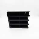 Black Premium Acrylic Wall Mounted Salon Nail Polish Rack, 4 Tier Display Shelf Storage Organizer
