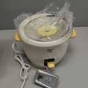 GreenLife Rice Cooker with Removable PFAS-Free Ceramic Nonstick Pot, 3-Cups Uncooked/6-Cups Cooked, Grains & Oatmeal Multicooker, Compact One-Switch Design, Auto Keep Warm, Easy Clean, Cream