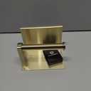 Brushed Gold Toilet Paper Holder Wall Mount, Fits Mega Rolls Size Rustproof Self Adhesive Brushed Brass Toilet Paper Holder Gold with Shelf