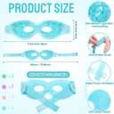 Panitay 8 Pcs Gel Eye Mask Cooling Gel Bead Eye Packs for Puffy Hot Cold with Plush Backing Reusable for Compress Dry Stress Skin Care