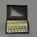 Dominoes Double Six Game Mini Travel Set of 28 Travel Game Tile Size is 1 5/8 inch x 3/4 inch x 1/4 inch for Travel