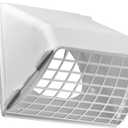 Lambro Industries 1471W Dryer Vent Hood with Removable Screen, 4 In., White - 531032