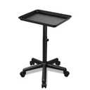 Salon Tray on Wheels, Salon Rolling Tray with Adjustable Height, Black Salon Tray, Salon Color Tray Ideal Use As Metal Mayo Stand Tray, Tattoo Tray, Medical Tray