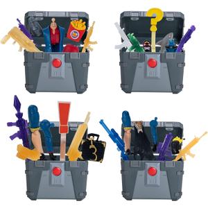FORTNITE Henchman Chest Shark Collectible Accessory Set Bundle- Includes 4 Shark Style Henchman Chests, 8 Back Bling, 12 Weapons, 8 Shark Henchman Build-A-Figure Pieces. More Styles Dropping Soon