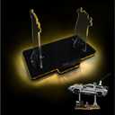 Light Up Display Stand for LEGO Back to the Future Time Machine 10300, Acrylic LED Display Stand Accessories Kit Compatible with LEGO 10300 (Stand Only, No LEGO Model)