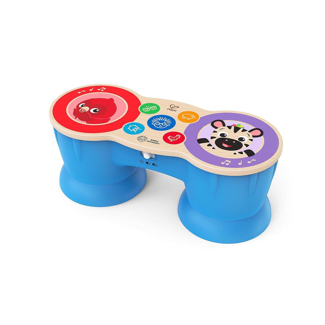 Baby Einstein Upbeat Tunes Magic Touch Wooden Drum Musical Toy, Ages 6 Months +