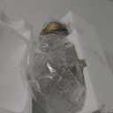 Industrial Semi Flush Mount Ceiling Light Brushed Gold, 800 Lumen LED Bulb Included, Clear Glass Shade Ceiling Light Fixture, Light Fixture for Hallway Bathroom Bedroom, Vintage Hanging Light Fixtures