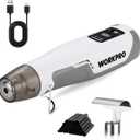 WORKPRO 7.2V Cordless Mini Heat Gun for DIY Crafts, 4000mAh Hot Air Gun, 1.5s Fast Heating, 3 Temp Settings (Cool/572F/842F), USB-C Rechargeable