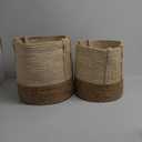 Jute Baskets, Pack of 2 (Size 15"x15", 13"x13")