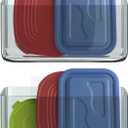 MaraFansie 2 Pack Plastic Lid Organizers - Inside Cabinet for Kitchen, No Drilling Wall Mount Container Holders for Tupperware, Food Storage, Clear Gray