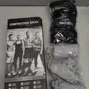 CHARMKING Compression Socks for Women & Men Circulation (3 Pairs) 15-20 mmHg is Best Support for Athletic Running Cycling (Small-Medium, 03 Black/White/Gray)