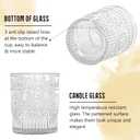 36 Pcs Clear Glass Votive Candle Holders, Tealight Candle Holders for Table Centerpieces, Vintage Candle Holder Bulk, Boho Wedding, Valentine's Day Table Decor (Clear)