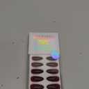 BTArtbox Press On Nails Almond - Lamp-Curable Dark Red Medium Press On Nails with Glue for Women, Semi-Transparent Soft Gel Glue On Nails in 15 Sizes - 30 Stick On Nails Kit, Blackout