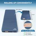 Self Inflating Sleeping Pad with Electric Pump, 4" Ultra-Thick Memory Foam Camping Pad with Pillow, 9.5 R-Value Insulated Camping Mattress, Navy Blue