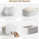 5 Pack White Small Woven Storage Baskets for Shelves, Cotton Rope Baskets Organizer for Bathroom, Closet & Nursery, Decorative Storage Bins for Organizing Socks, Toys, 11.8"x7.9"x4.7"