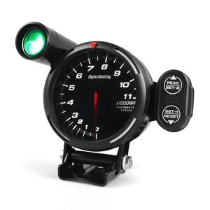 Dyno Racing 80MM Tachometer RPM Gauge High Speed Stepper Motor 7 Colors 0-11000 RPM Meter with Shift Light and Peak Warning