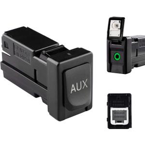 86190-02010 Aux Jack Port fit Tacoma Corolla Tundra Aux Port Auxiliary Input Jack Stereo Adapter Assembly, 86190 02010
