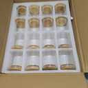 EgticHome 4OZ Glass Spice Jars with Bamboo Lids and 315 Labels, 32 Pcs Clear Food Storage Containers for Kitchen Sugar Salt Coffee Tea Beans