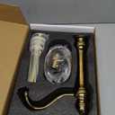 GGStudy 360 Swivel Single-Handle One Hole Bathroom Vessel Sink Faucet Matching Pop Up Drain Polished Gold Farmhouse Vanity Faucet