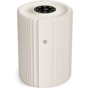VOOPNU Air Purifiers For Bedroom And Home With Air Quality Display 1095 Sq. Ft True H13 HEPA Pet Air Purifier For Dorm Room With 360 Air Intake & Outlet For Bedroom Office, DH-JHD07(Beige)
