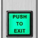 Push to Exit Button, Briidea Indoor Green Square Request to Exit Button with Green LED Square, Made of Stainless Steel, Sturdy & Durable