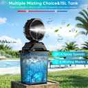 Portable Misting Fan for Outside,40000mAh Rechargeable Camping Mister Fan,15L Cooling Fan with Remote,Ice Fan with 4 Spray Speeds,4 Misting Modes,3 Light Modes for Garden/Camping/Party/Fishing