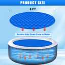 Solar Bubble Hot Tub Spa Cover for 6FT Round Circle Inflatable Swimming Pool Blanket Thermal Floating Insulation 16 Mil Bubble Solar Covers for Indoor Outdoor Spa Hot Tub Wrap Covers