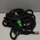 Flexi Hose Expandable Garden Hose with 8 Function Nozzle, 100FT - Lightweight Retractable Garden Hose, Water Hose - No-Kink Flexibility, 3/4 Inch Solid Brass Fittings and Double Latex Core (Black)