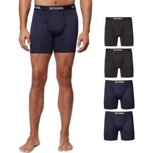 32 Degrees COOL Mens 4-PACK Quick Dry Performance Boxer Brief With Comfort Elastic Waistband (Medium, 2 Black/2 Navy)
