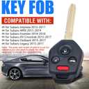 Keyless Entry Remote Head Key Fob Replacement for Subaru Impreza WRX Forester XV Crosstrek Outback Legacy 80 Bit G Chip 4 Buttons (FCCID:CWTWB1U811 PN: 57497-FJ021/20,57497)